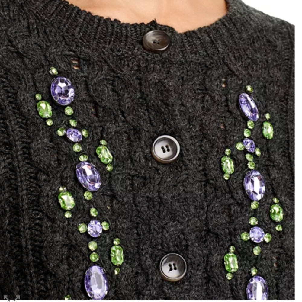 Cinq à Sept
Joelle Embellished Cable Cardigan - Picture 6 of 16